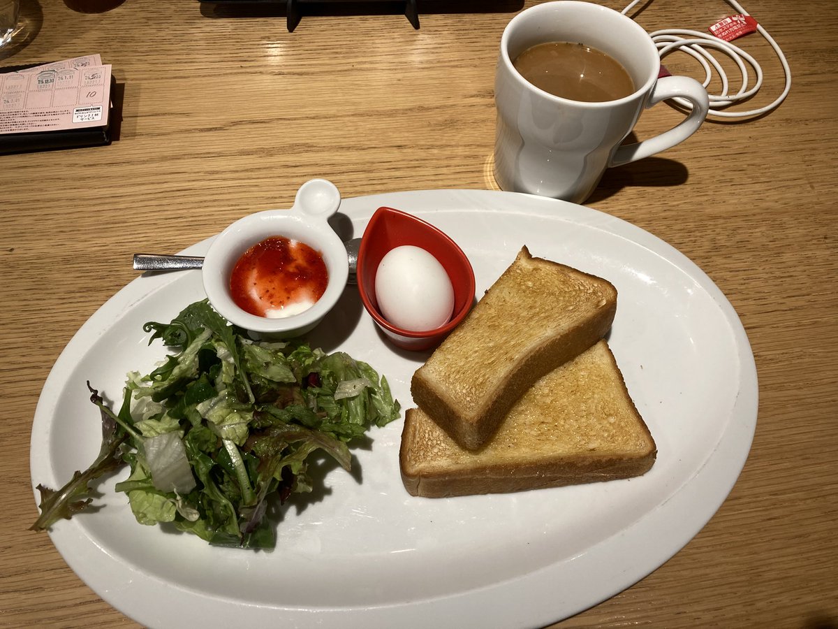 lotus4805's tweet photo. 今朝は、むさしの森珈琲でモーニング。いとうまし！ https://t.co/wYr8KEko6v