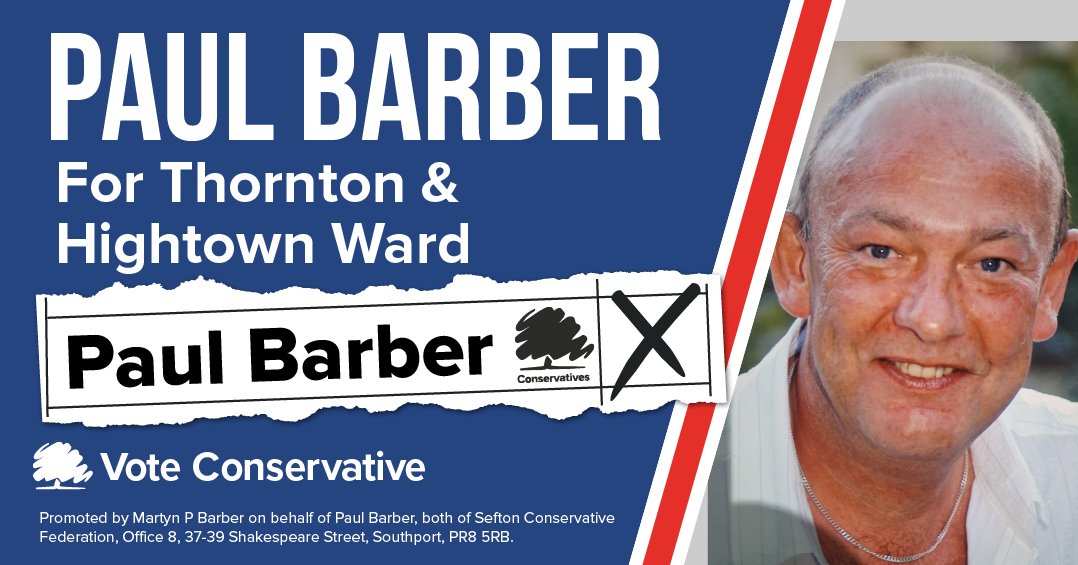 SeftonCF's tweet image. 🔘 Thornton &amp;amp; Hightown Ward (formerly Manor Ward)

☑️ Resident of the ward for 43 years
☑️ Retired company director
☑️ Brought up in Aintree Village

#Crosby North #Thornton #Little Crosby #Homer Green #Sefton Village #Lunt Village #Hightown