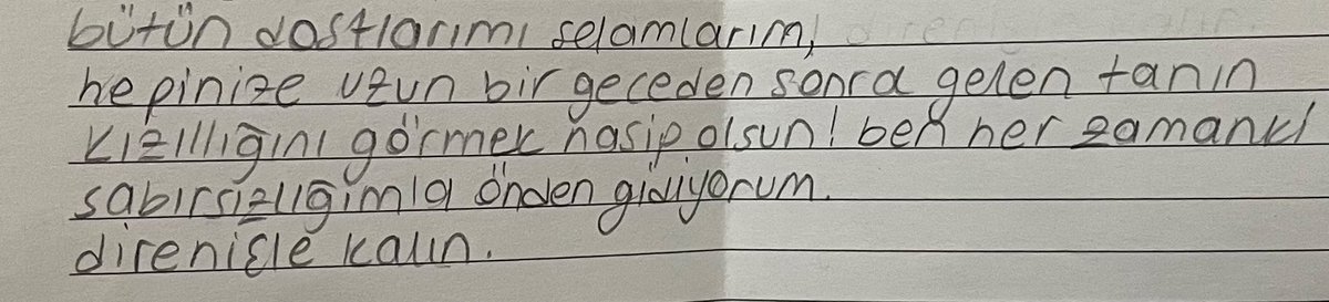 bu dövizimi yapan harika kadın on ay önce hayatına son verdi. bu sene alanda değil ama giderken bile kalanlara direnmeyi bırakmayın yazması en çok da bugüne yakışıyor. seni çok özledim, buna sebep olan düzeni de asla affetmedim. günümüz kutlu olsun her şeyim.