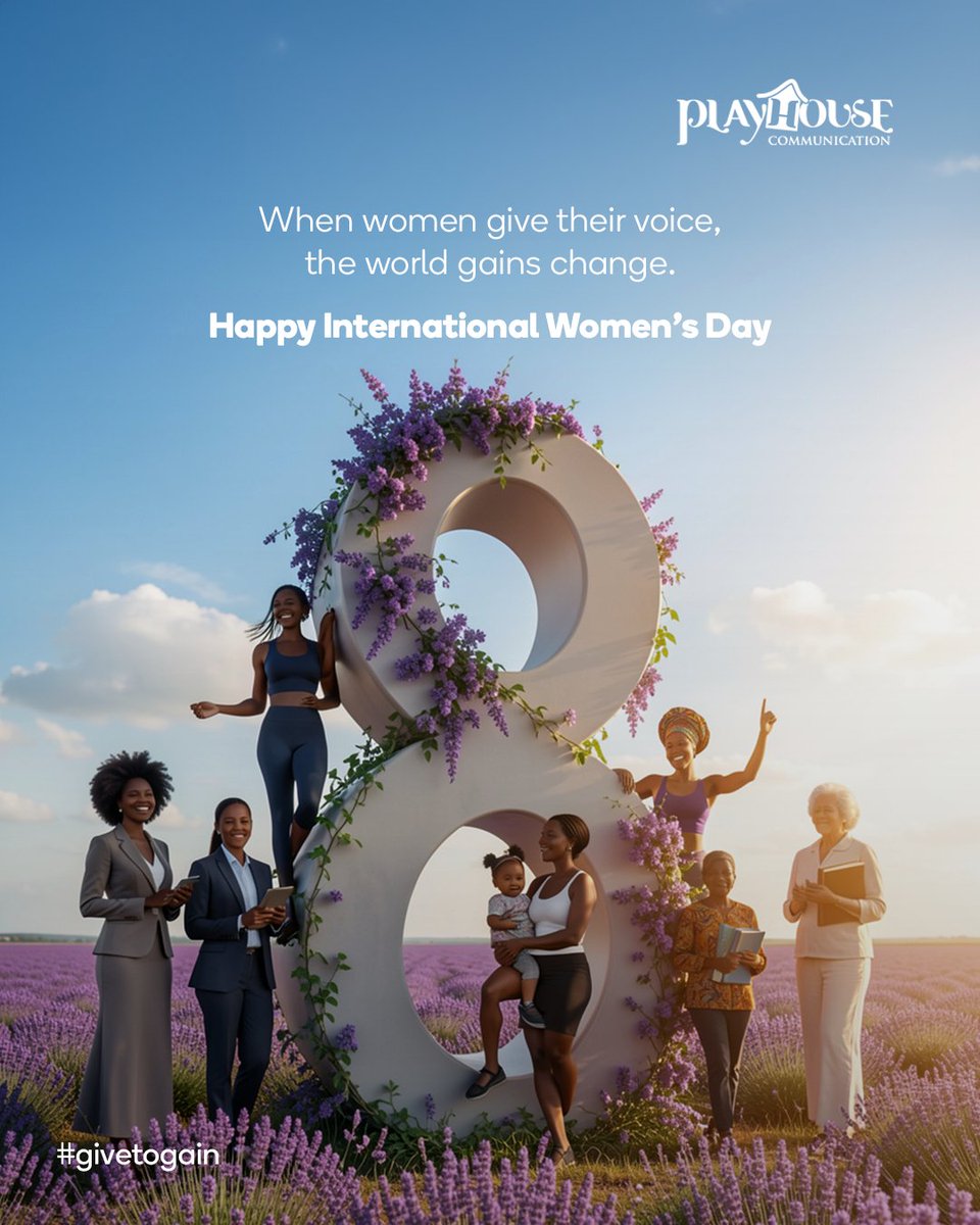 playhousecomm's tweet photo. The more we give support, opportunity, and respect—the more we gain as a society. Here’s to strong women everywhere. 
Happy International Women’s Day. #playhousecomm #IWD #givetogain https://t.co/ca8C1b0tlr