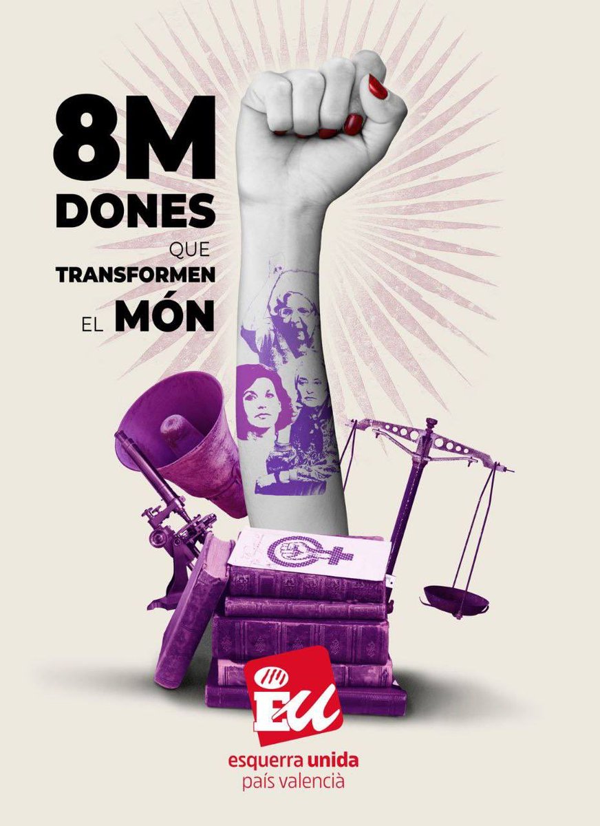 ✊🏻Hui Dia Internacional de la Dona eixirem a reivindicar els nostres drets, però cada dia a les dones ens toca lluitar contra la discriminació en tots els espais.

La igualtat efectiva està lluny de ser una realitat i les amenaces de retrocés són més que evidents. 

#feminisme