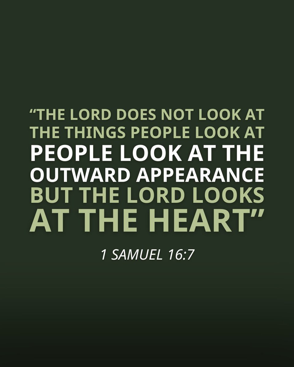 NADadventist's tweet image. “Do not consider his appearance or his height, for I have rejected him. The Lord does not look at the things people look at. People look at the outward appearance, but the Lord looks at the heart” (1 Sam. 16:7, NIV).  #grace #GodLovesYou #heart #Motivation #NADadventist