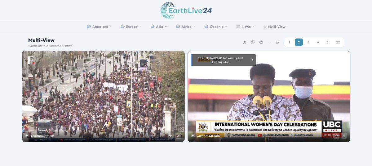 earthlive24com's tweet photo. LIVE: International Women’s Day events around the world.

Watch March 8 celebrations from different countries at the same time with Multi-Screen.

https://t.co/0XV3lpzSJq

#InternationalWomensDay #WomensDay #March8 #Women #LiveStream #WorldEvents #MultiCam https://t.co/morqjXutmH