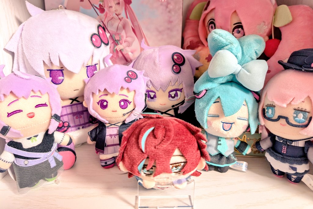 推しボカロのぬいが増えてきてにっこり☺️もちどぽと記念撮影🙌