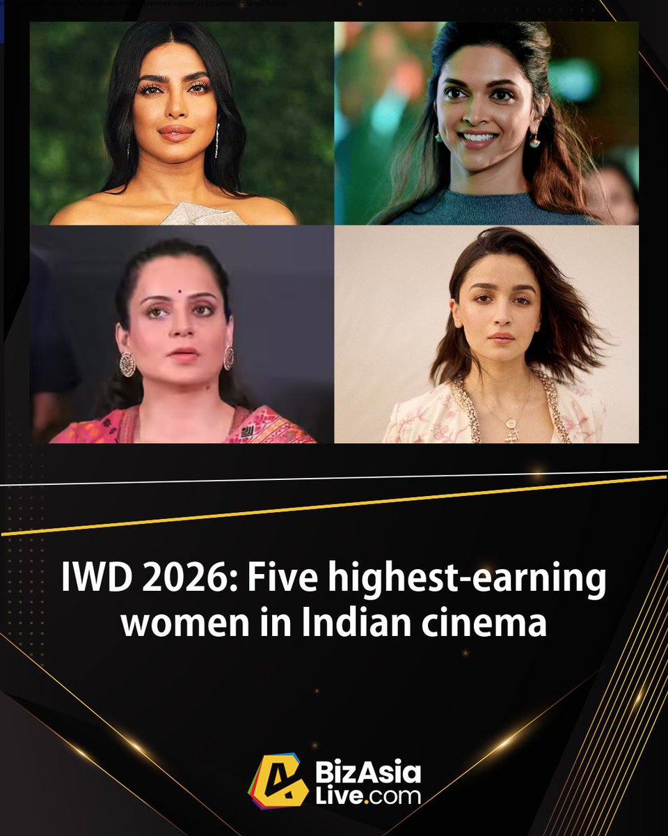 BizAsiaLive's tweet image. Celebrating talent this IWD 2026: Meet the five highest‑earning women in Indian cinema 

▶ Read here bizasialive.com/iwd-2026-five-… 

 #IWD2026 | #IndianCinema | #WomenInFilm | #IWD