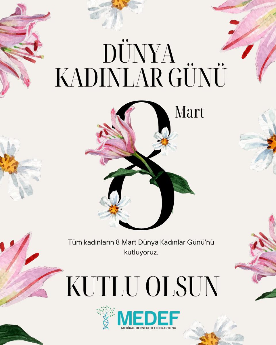 Medeffederasyon's tweet photo. Bugün; emeğiyle, cesaretiyle, bilgeliğiyle hayatın her alanında iz bırakan tüm kadınların günü.
Toplumu güçlendiren, dönüştüren ve ilham veren kadınların 8 Mart Dünya Kadınlar Günü’nü kutluyoruz.

Eşit, adil ve saygılı bir dünya için emek veren tüm kadınlara minnetle…
İyi ki varsınız. 🌸

#8Mart #DünyaKadınlarGünü #MEDEF