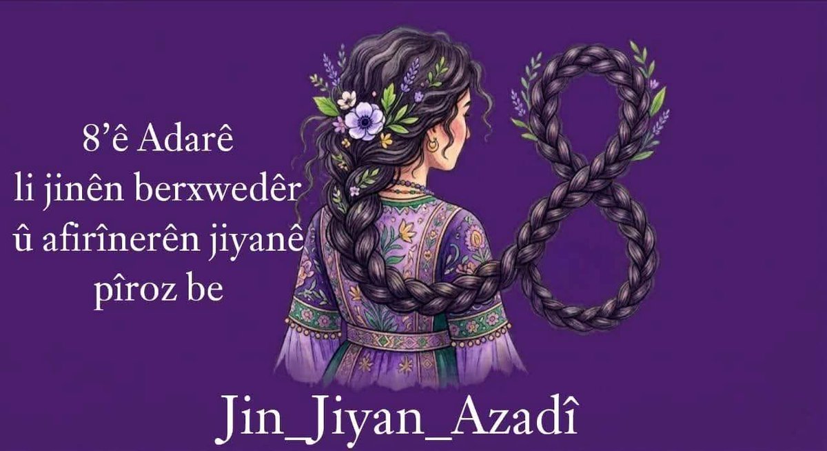 amaraari78's tweet photo. 8 Adarê Pîroz Be! 🌹✊
Ji bo hemû jinên ku bi hêz, azadî û dilsoziya xwe cîhanê xweşik dikin.
Hêza we, dengê we û têkoşîna we pîroz be.
🌹 Roja Jinê ya Cîhanê pîroz be! https://t.co/WcGoLcN4sB