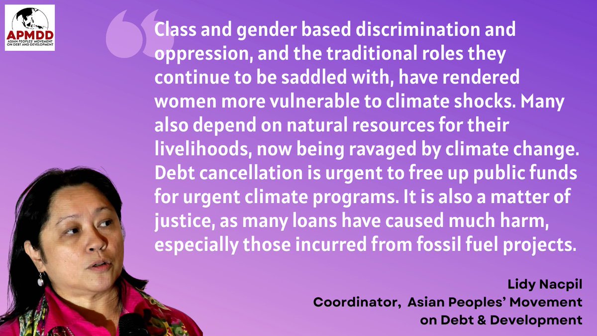 AsianPeoplesMvt's tweet photo. Asian women bear heavy burdens of debt repayments, austerity, and shrinking public services. Filipino women join the call on International Women’s Day for debt and gender justice. #CancelTheDebt for women's rights!

#InternationalWomensDay
#DebtJusticeIsGenderJustice https://t.co/0hb3mM7eUq