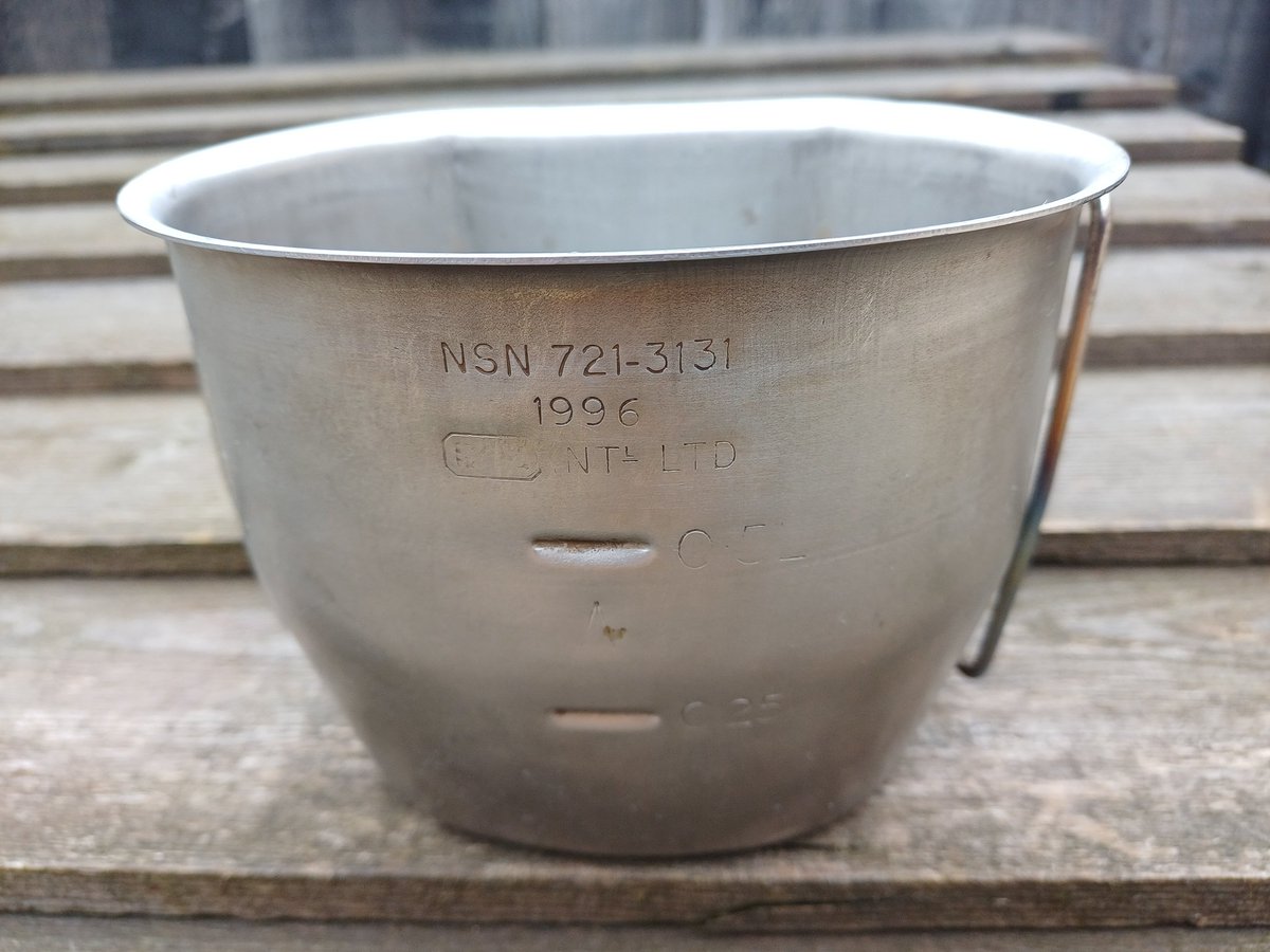 Going old school with a crusader camping mug by BCB.