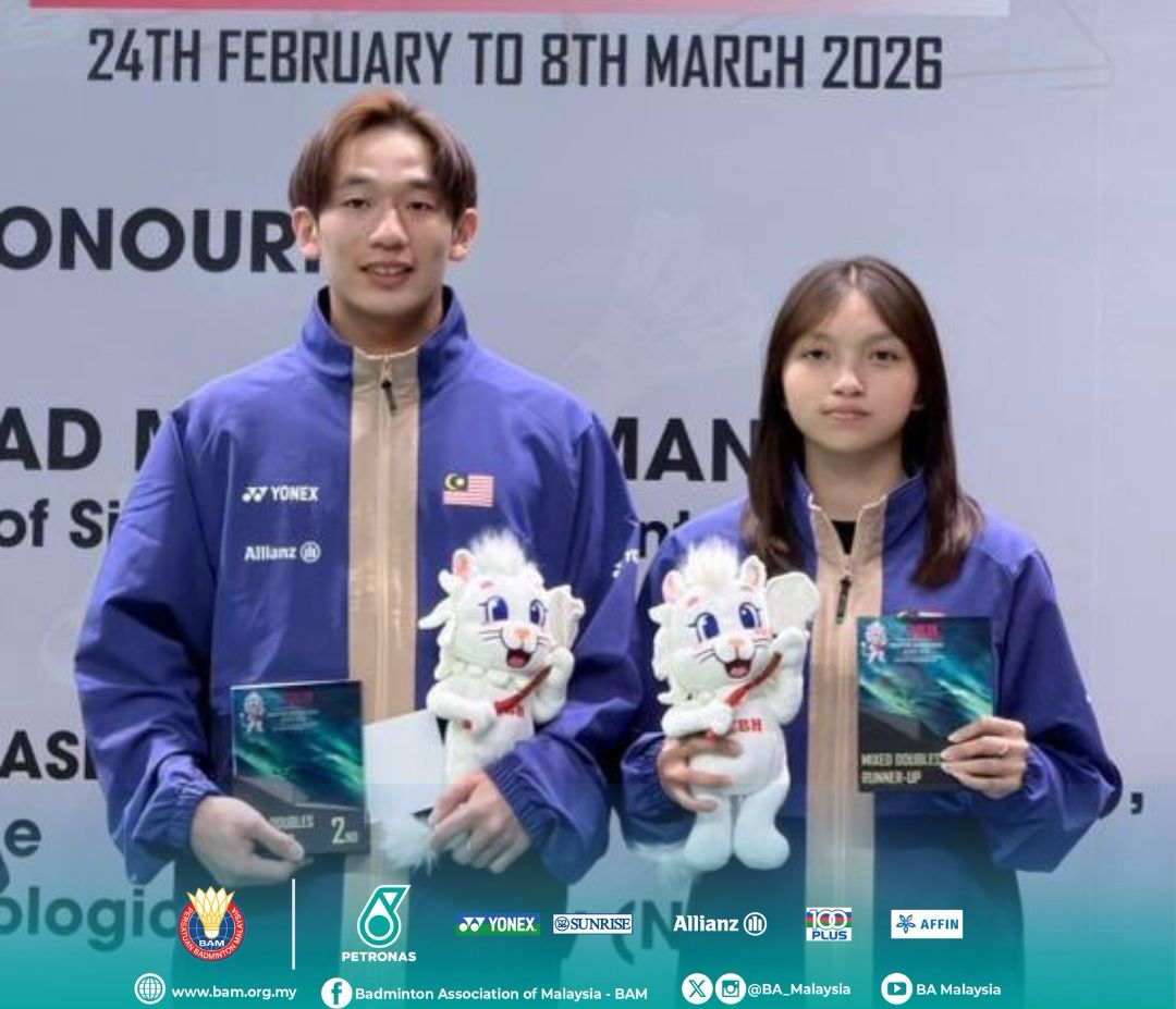 BA_Malaysia's tweet image. #SingaporeIS2026 

XD | FINAL

#INA 🇲🇨 Muhammad Al Farizi-Jessica Maya Rismawardani def. #MAS 🇲🇾 Loo Bing Kun-Noraqilah Maisarah Ramdan 21-14 21-23 21-12

⏱️45m

*Bing Kun–Maisarah mounted a strong fightback in the second set to force a decider, but the Indonesian pair held firm,