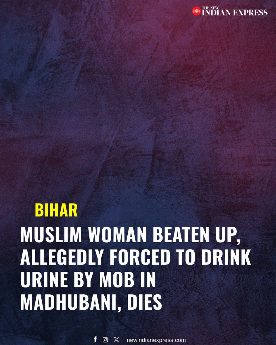 NewIndianXpress's tweet photo. A Muslim woman succumbed to injuries after being allegedly brutally assaulted by a mob led by the son of the village head in Bihar's Madhubani.

The victim has been identified as Roshan Khatoon, a resident of Amhi village in Madhubani's Ghoghardiha.

According to the report, citing police officials and eye witnesses, Khatoon had gone to meet village head Kumari Devi on February 28 to resolve a local dispute. However, the village head's son, Manu Singh, along with a mob, assaulted the woman, causing serious injuries. 

🔗 https://t.co/wzcO9jyCZA