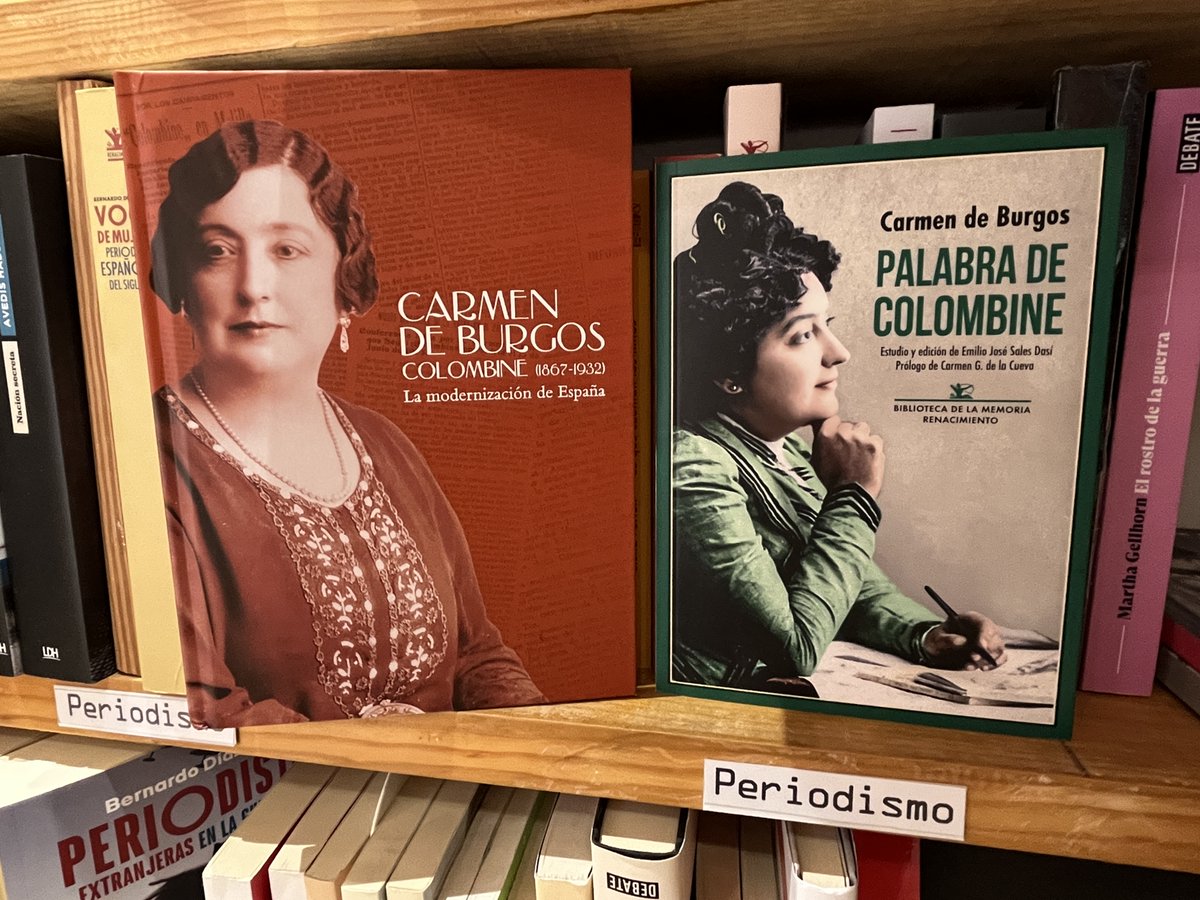 libreriaprimera's tweet photo. Carmen de Burgos (1867-1932), la primera redactora en plantilla de España y, junto a Consuelo Álvarez Pool, las primeras periodistas admitidas, en 1907 en la @aprensamadrid. Fue también la primera corresponsal de guerra española, en Marruecos. https://t.co/8bkk4YuIqw