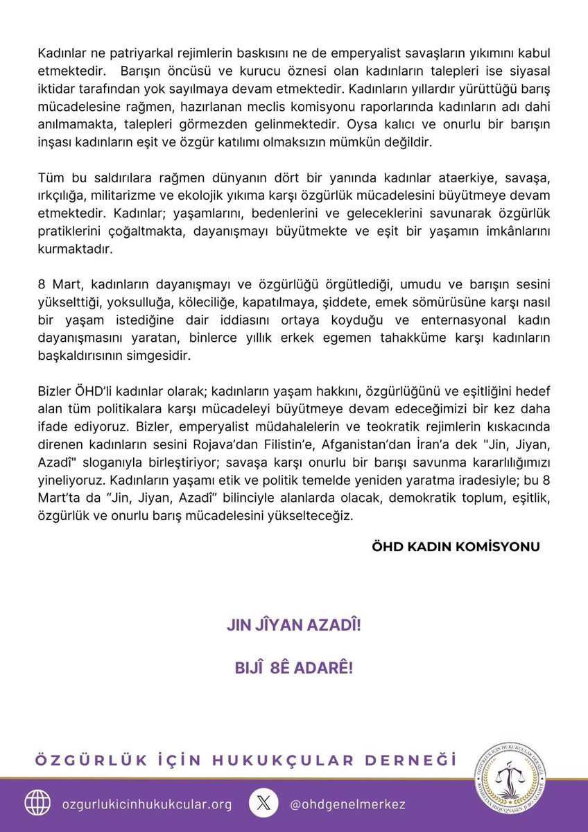 ÖHD Kadın Komisyonu tweet media