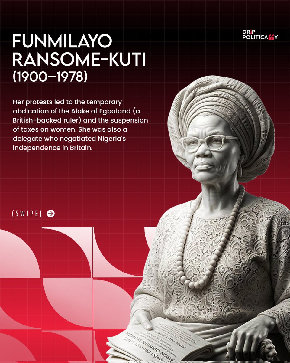 DPolitical53096's tweet photo. Before hashtags, panels, policies or voting rights, Nigerian women were already resisting.Loud.Fearless.Bold.
Because they refused silence, women today can vote, lead, organize and challenge power.
This #InternationalWomensDay we honour the women who made space for the rest of us https://t.co/REkiXZQplR
