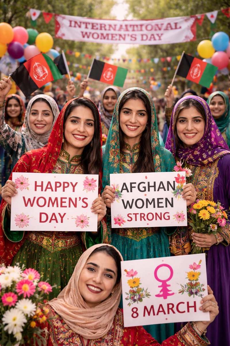 د مارچ اتمه، د ښځو نړيواله ورځ  مبارک.!
د همدې ورځې په مناسبت، د هېواد په وده کې د افغان ښځو تاریخي  رول د ستاینې وړ دی. د هر هبواد د ټولنې پرمختګ او پر ځان بسیاینه په ټولو برخو کې د ښځو په فعال ګډون پورې تړلې ده. له همدې امله، په کلکه غوښتنه کوم چې ژر تر ژره د نجونو پر مخ د