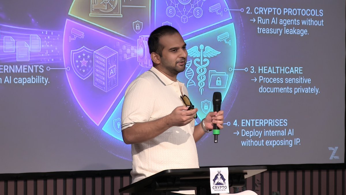 zk_agi's tweet photo. It was a pleasure for ZkAGI to be presented at Crypto Mountain Davos 🇨🇭! 

A group of esteemed attendees from Tradfi, Crypto protocols and Quantum focused organizations attended the event 

@AtenKrotos the founder of ZkAGI presented the technology, use cases https://t.co/PPZpxXvlvU