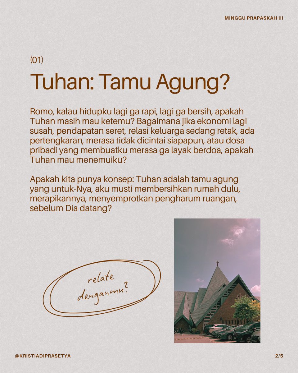 RomoKristiadipr's tweet photo. Tak rindukah bertemu dengan-Nya, Sang Sumber Air Hidup, yang memberimu kesejukan di tengah penatnya kehidupan? https://t.co/rASc0TUZxP