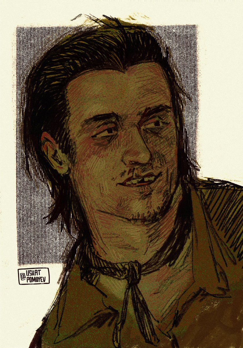 so <a href="/bunglenator/">AJ</a> and i were kinda fooling around with blood meridian AU and one thing led to another and uhhh here's a sketch of grave robber mike. he stinks like hell and his toof is chipped and his hair is held in place by months of unwashed scalp grease