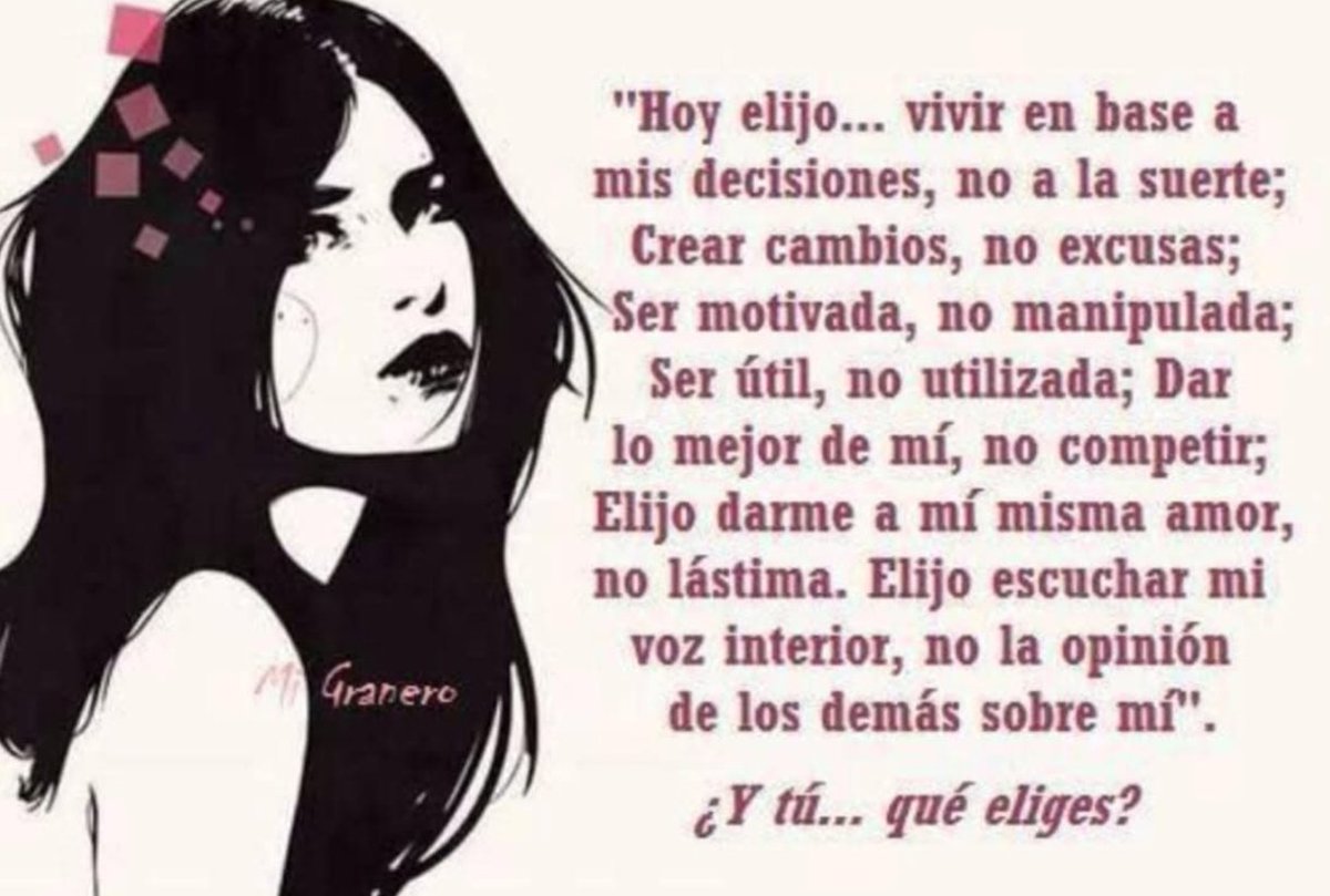 Y tú...
Qué eliges?