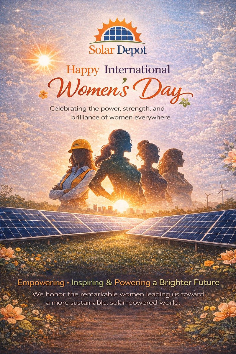 SolarDepotNG's tweet photo. Happy International Women's Day from Solar Depot! We celebrate the women leading the charge in renewable energy and sustainability. 

#InternationalWomensDay #WomenInSTEM #Sustainability https://t.co/3jZaZXTsWJ