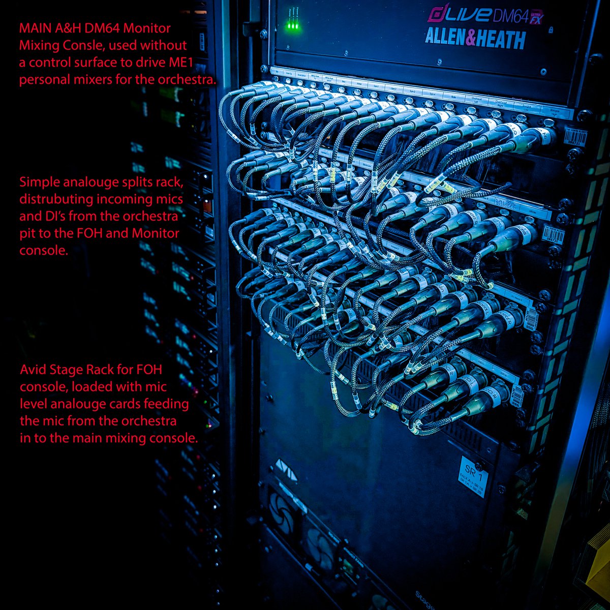 GarethOwenSound's tweet image. A slightly deeper dive in to some of the gear in our backstage racks. 

@AvidLiveSound @allen_heath @ShureUK @DPAmicrophones @fourieraudio @showcontrolltd @stagesounduk @McDSP_PlugIns #theatre #theater #soundengineer #livesound