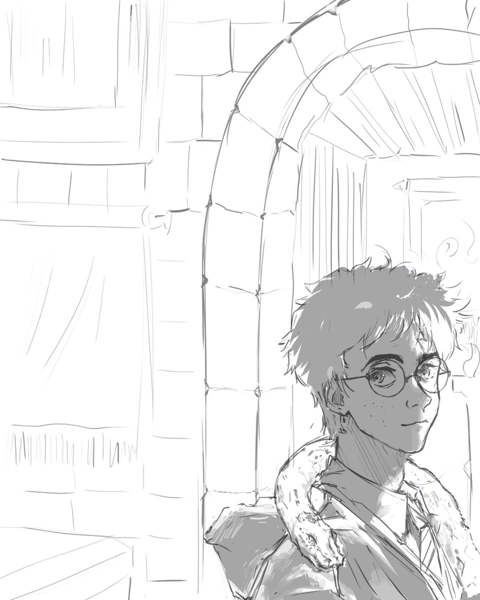 dark__hue's tweet photo. fan art of harry potter ... not the best one XD https://t.co/GtlS4k9pUs