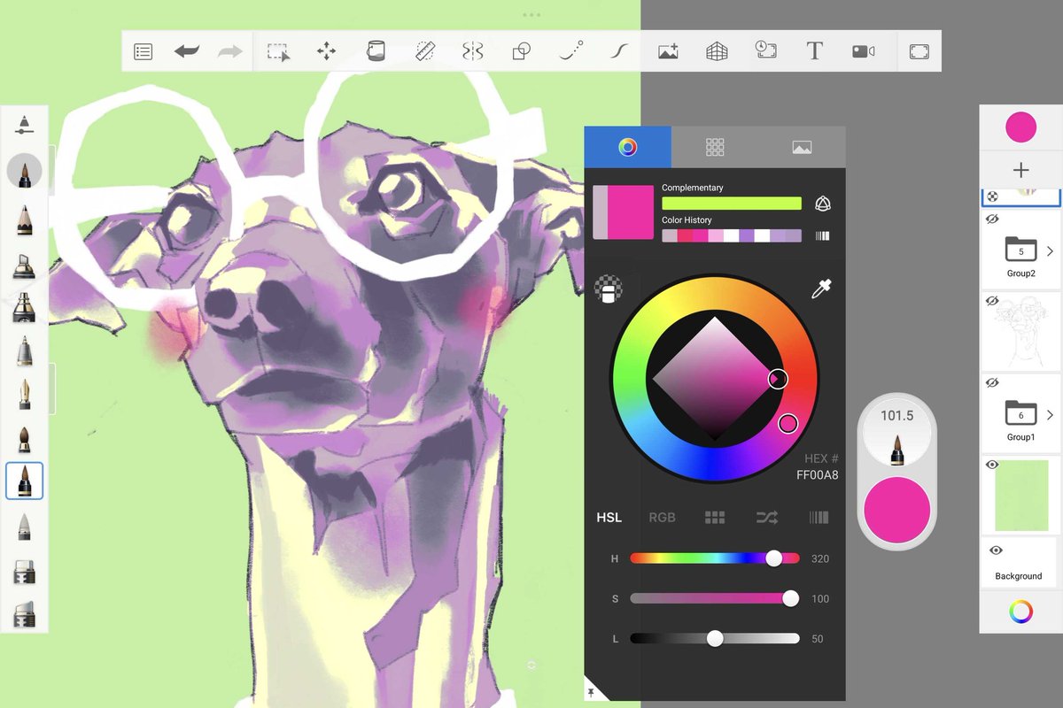 fr0lyn's tweet photo. pop of colors for this lil guy #art https://t.co/6wq8j11Pxc