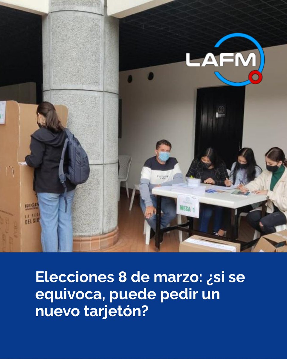Un ciudadano puede solicitar un nuevo tarjetón si se equivoca al marcarlo. “Se equivocó, devuelve la tarjeta marcada, el jurado la destruye y le entrega una nueva”, explicó el Registrador
Más:  facebook.com/photo/?fbid=42…