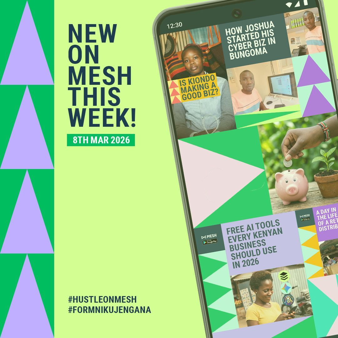 MESHLIFE254's tweet image. From AI tools, SACCO insights, recycling opportunities to real hustle stories; tumekuwa tukiexplore ways ku-grow, manage &amp;amp; rethink biz!
Download app &amp;amp; click link ku-cheki everything you might have missed this week!
mesh.life/article/this-w… 
#KenyanBusiness #BiasharaKE #HustleSmart