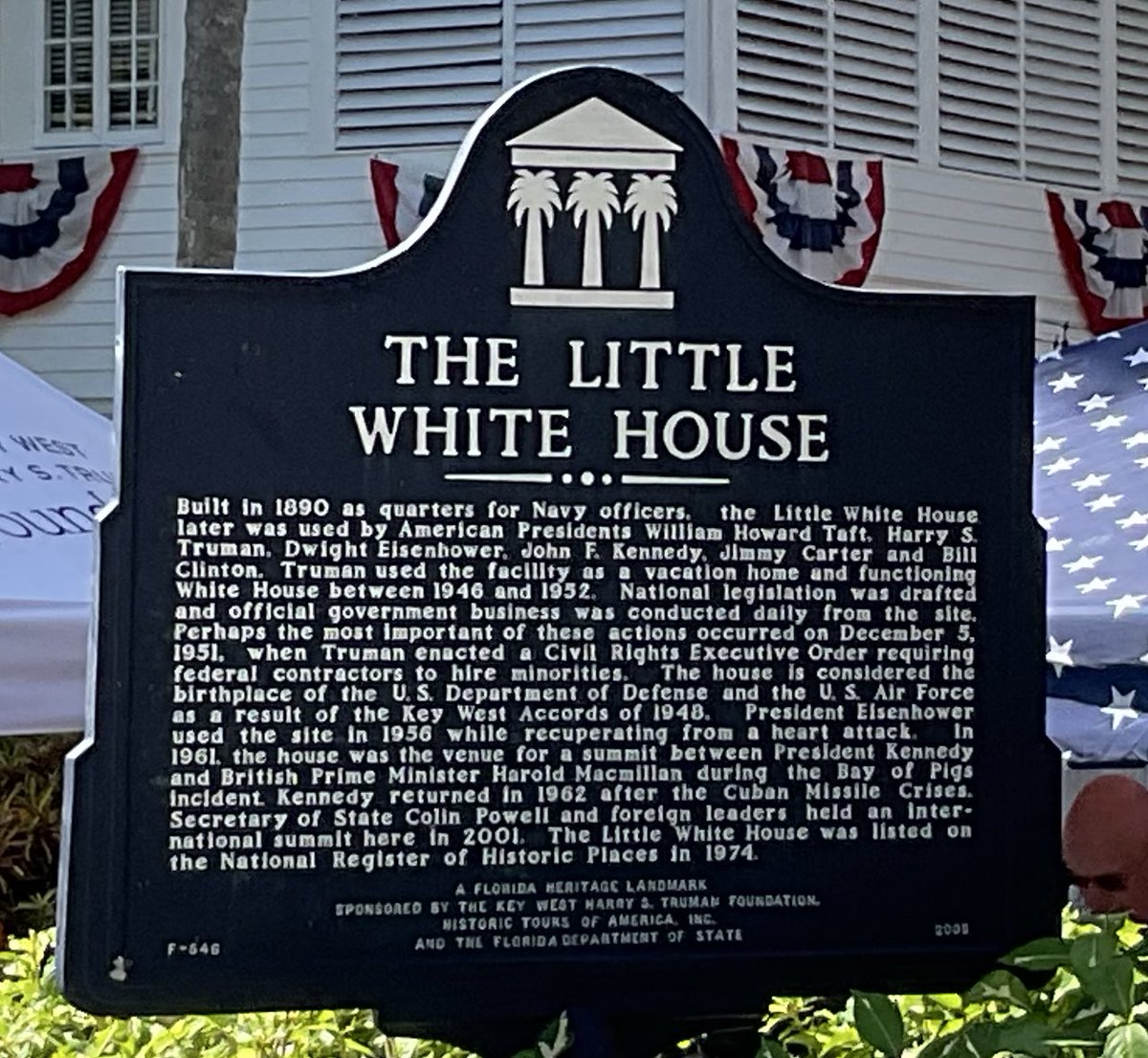 EricHookway's tweet photo. @StatesmnshpMda @JamesHu27192912 @JessieJaneDuff Yep, for health reasons, at times he stayed in and worked from the Little White House, built for the navy in 19thC. https://t.co/eKX6iKisU8