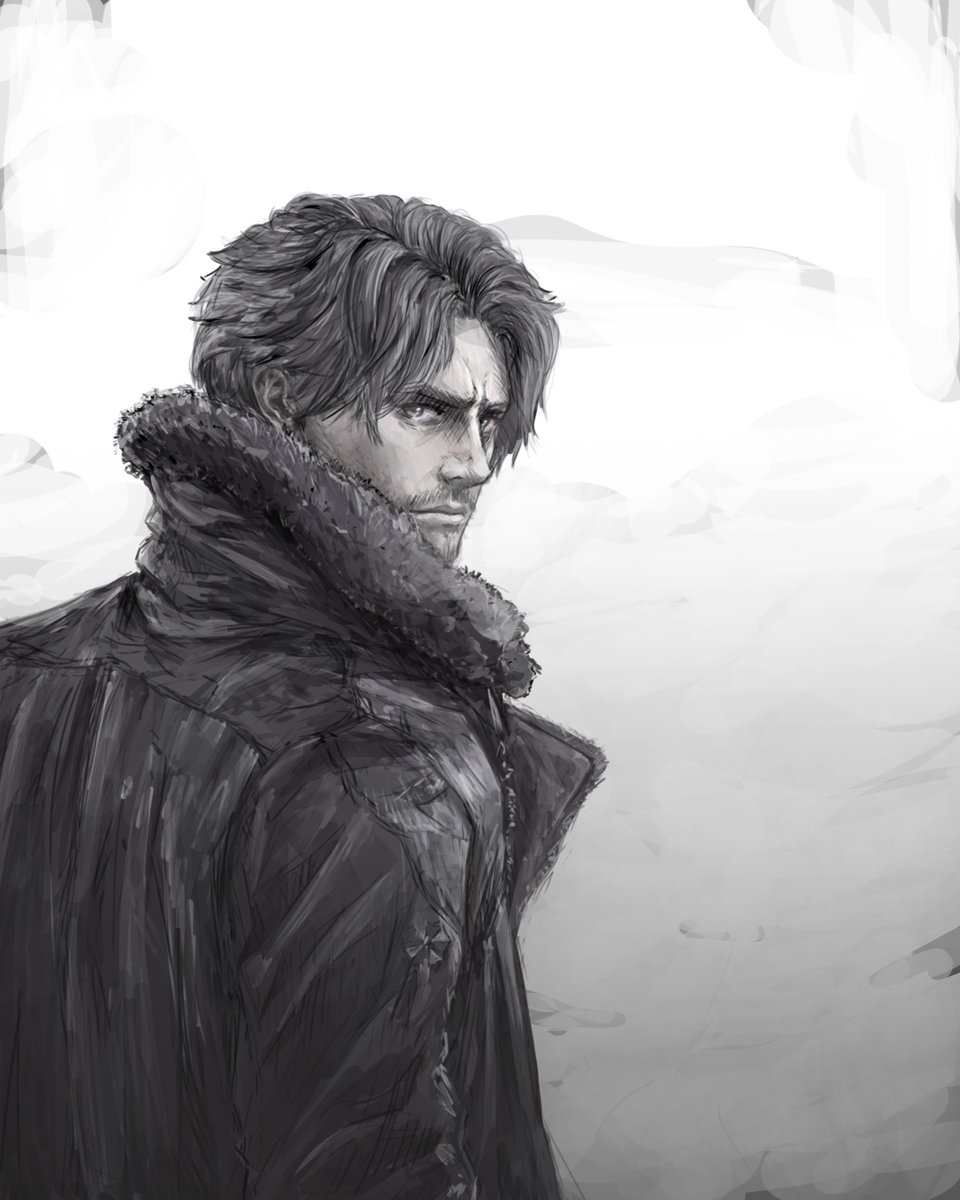 dark__hue's tweet photo. fan art of leon from resident evil 9 . https://t.co/KC30mI3jog