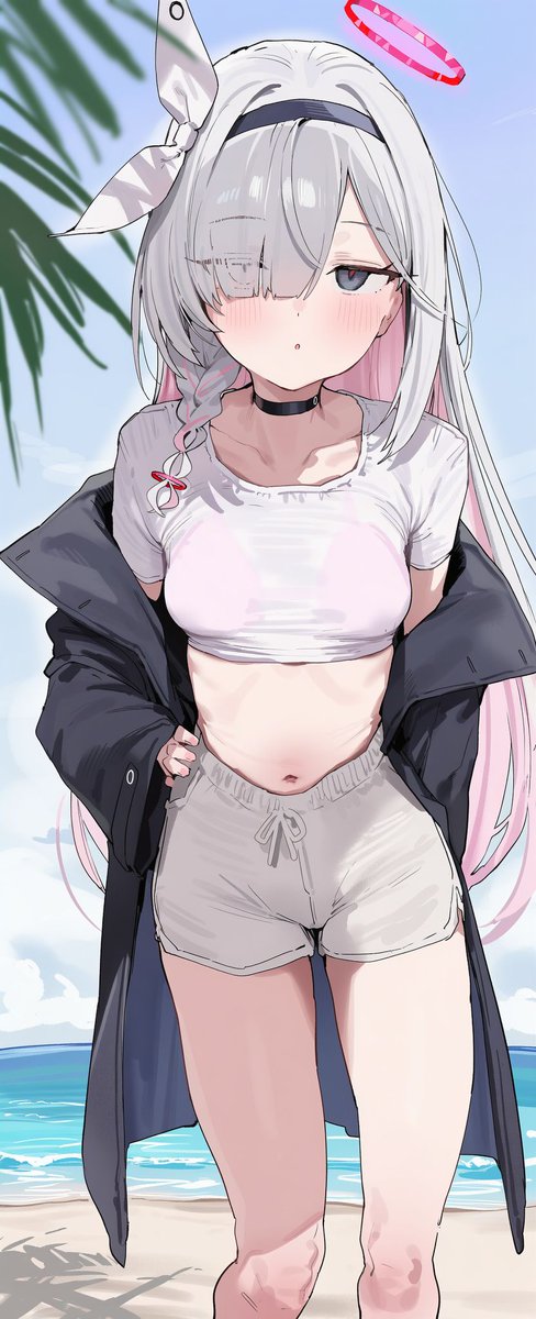 無理やり海まで連れてこられてきたプラナ