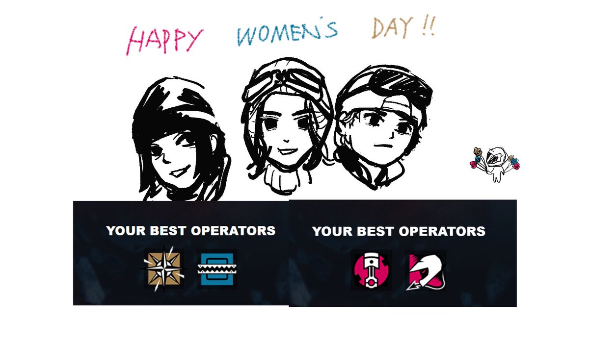 Happy women’s day ,to you,to me.
My BEST operators!(For last two seasons)
#R6Community #R6S