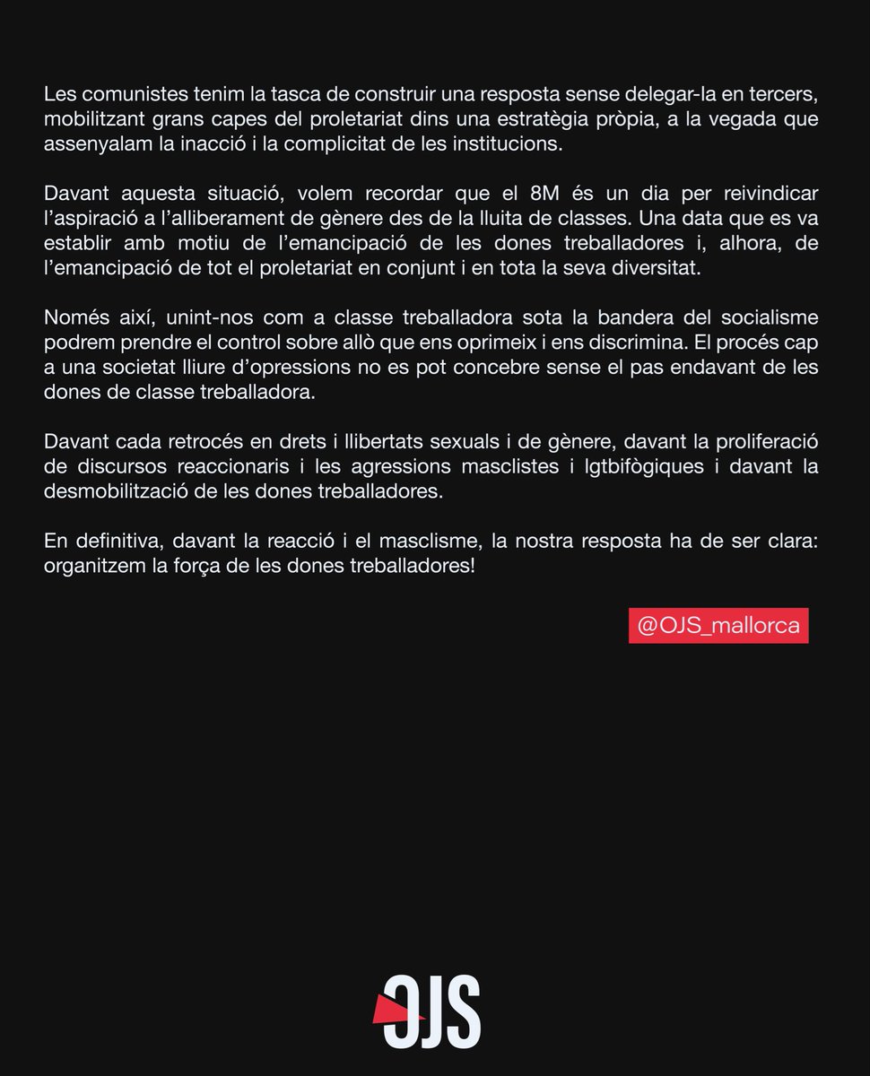 Organització Juvenil Socialista de Mallorca tweet media