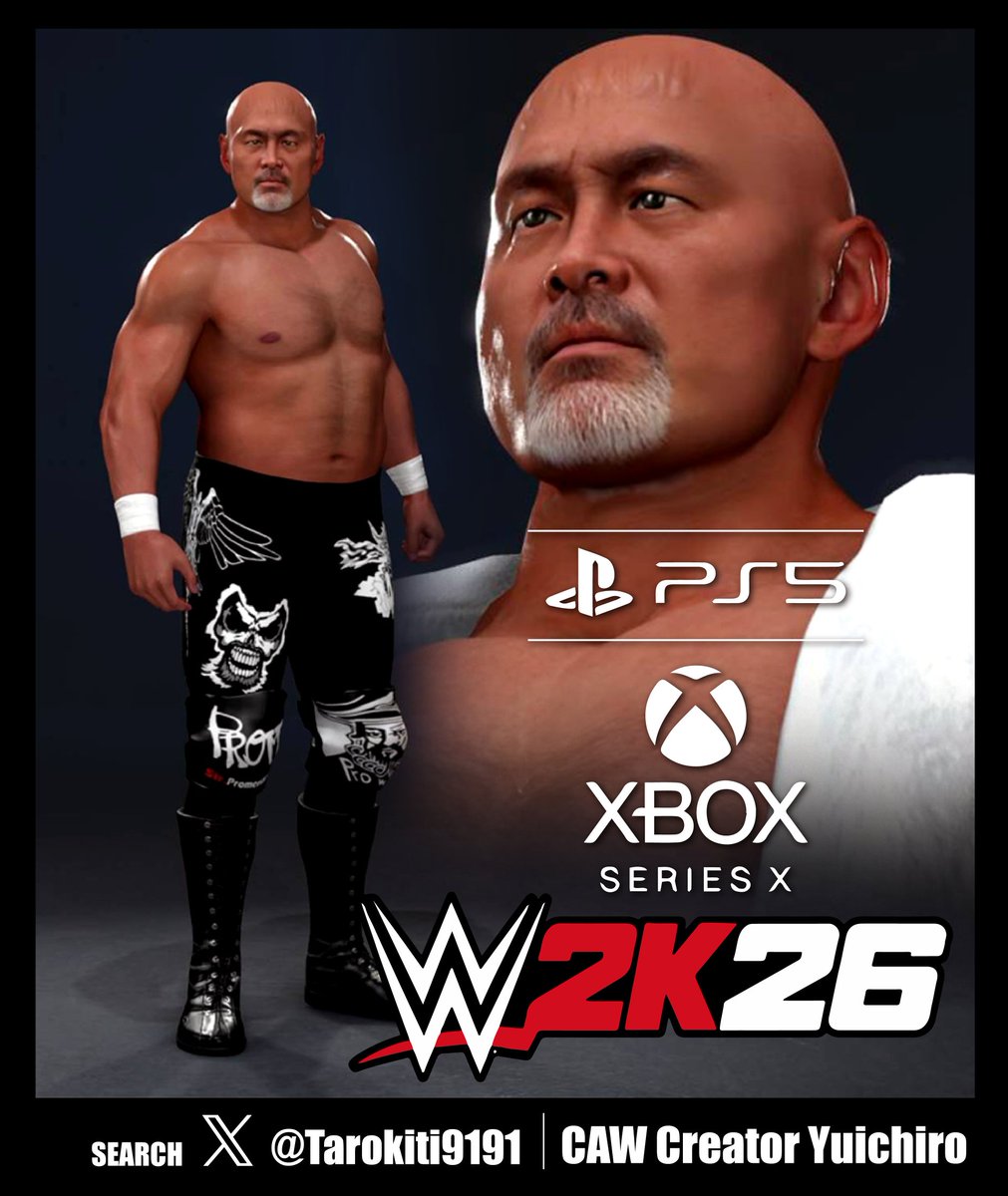 【WWE2K26】
プロレスLOVE❤
武藤敬司、参戦🔥🔥
 #WWE2K26  #Keiji_Muto  
#武藤敬司