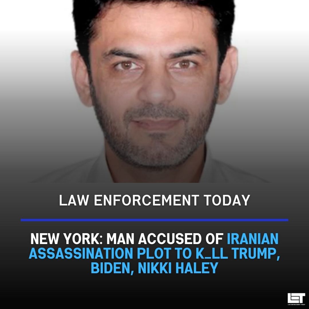LawEnforceToday's tweet photo. A Pakistani man admits to plotting an Iranian assassination of Trump, Biden, and Nikki Haley. The FBI caught him in the act.

Read more: https://t.co/nuyHfEAi8c

#LawEnforcement #News #Iran #AssassinationPlot #FBI https://t.co/6Cb53jZHPk