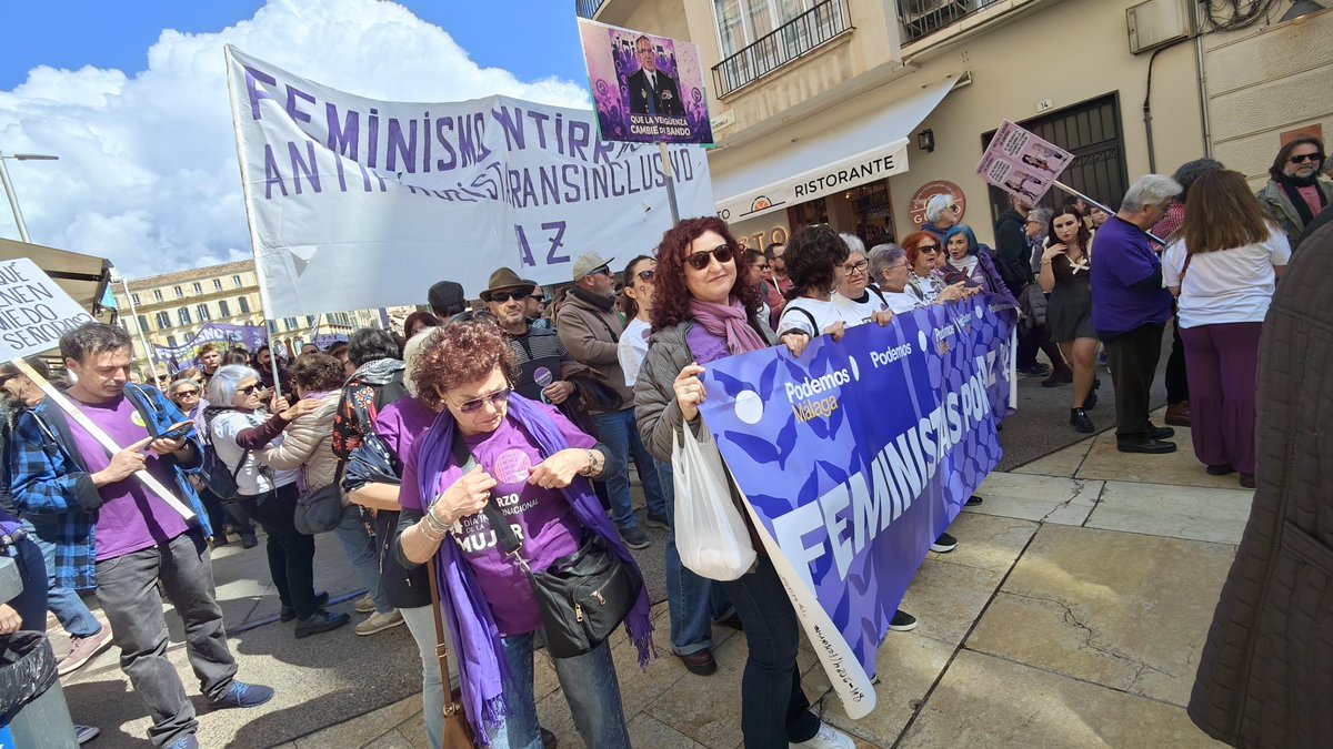 podemosmalaga's tweet image. 💜Al fascismo lo paramos las feministas✊🏼

Por un #feminismo antirracista, antifascista y transinclusivo.

#8M en las calles, #libres y #combativas