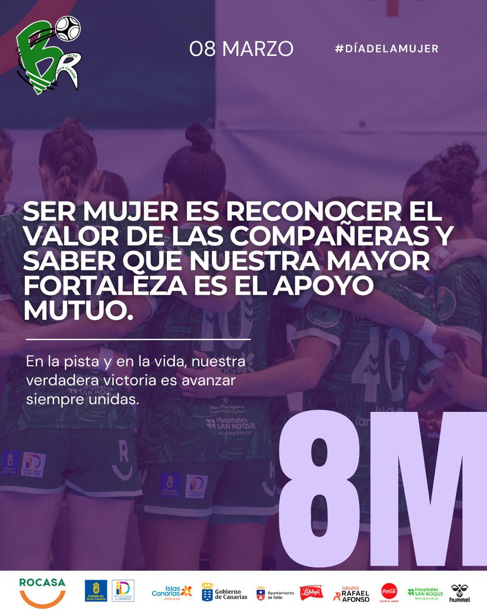💜 Un día para reconocer el esfuerzo, el talento y la determinación de todas las mujeres que, dentro y fuera de la pista, siguen abriendo camino cada día.

#8M #DíaDeLaMujer #DiaInternacionalDeLaMujer #RocasaGranCanaria #BalonmanoFemenino