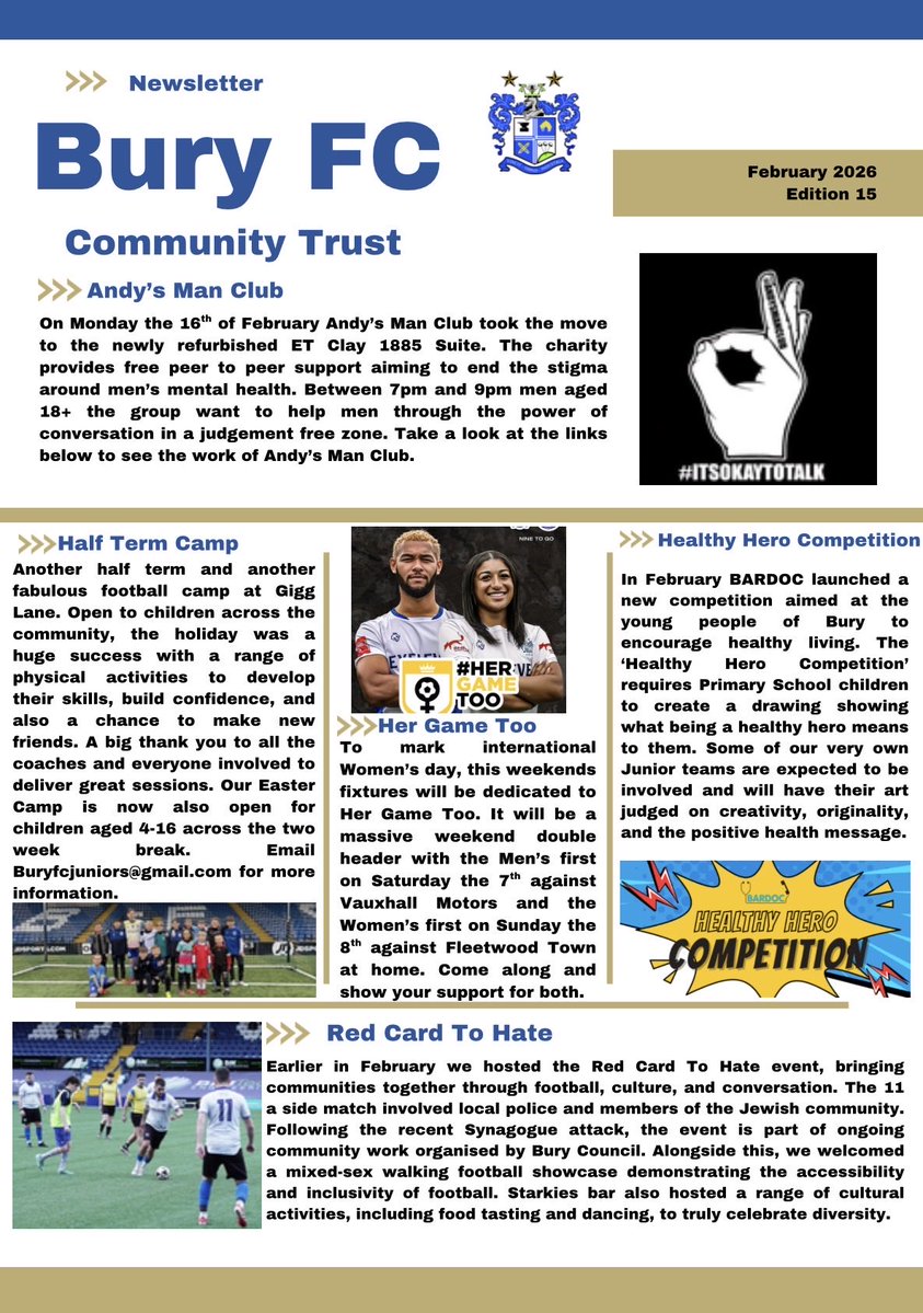 BuryFC Community Trust tweet media