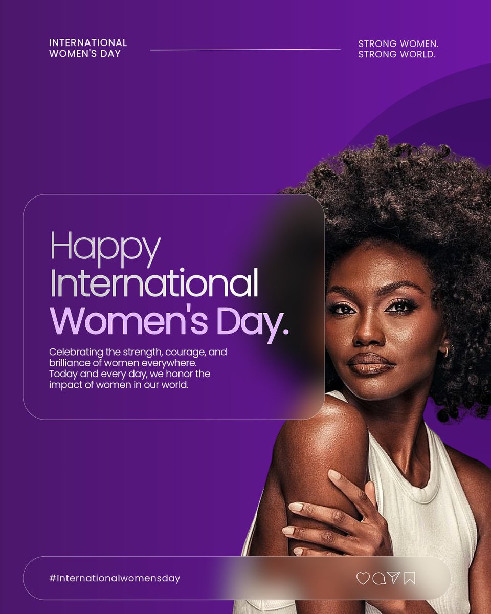 Here's to all the women out there. 
You're strong. You're resilient. You're priceless. 

The world is so luck to have y'all. 

I celebrate you all today. 
HAPPY INTERNATIONAL WOMEN'S DAY! ❤️

PS: peep my glass effect. Made with Canva. 😊