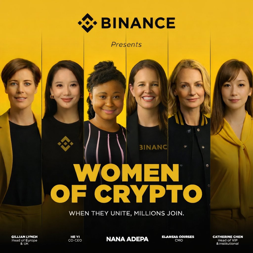<a href="/binance/">Binance</a> Breaking barriers, building the future, and leading innovation in crypto.
Women belong in Web3.
#IWD2026 <a href="/binance/">Binance</a> 
<a href="/ACathyline96606/">Tanya A🧡</a> <a href="/NanaAbenaAdep12/">Nana Abena Adepa Gh</a> <a href="/ObengAmponsah51/">AkosuaGH🌹🇬🇭</a>