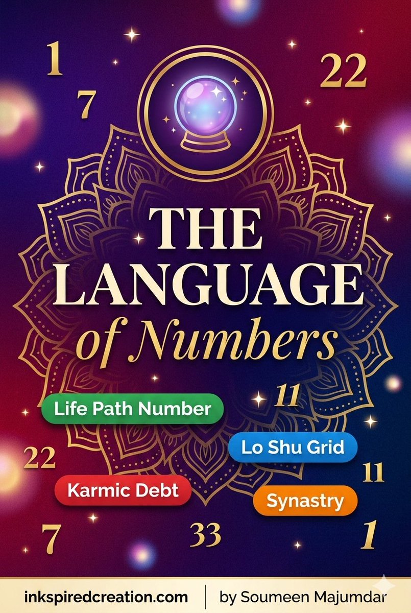 InkspiredC's tweet photo. Your birth date is not random. Your name is not a coincidence. Your numbers are a map 🔮
Decode your destiny with The Language of Numbers — a complete Vedic Numerology guide.
👉 https://t.co/gc6fOMBN9I
#Numerology #AngelNumbers #SpiritualAwakening https://t.co/4tMRz6W8km