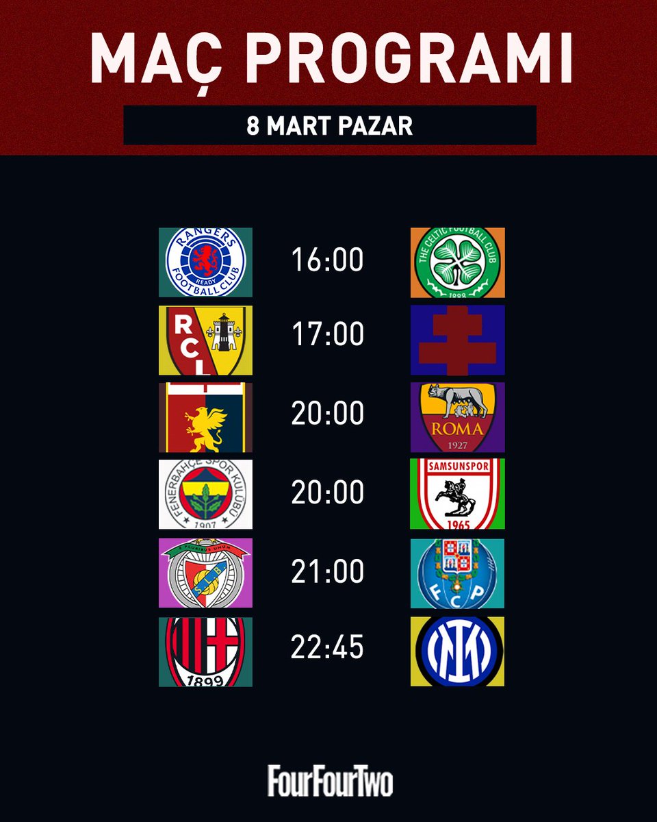 FourFourTwo_TR's tweet image. 🤩Futbol heyecanı, pazar günü programı ile devam ediyor. 

#FourFourTwo