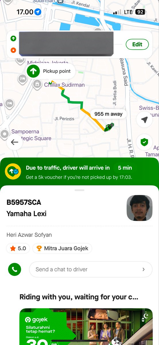 oneletterman_k's tweet photo. @tanyarlfes Si sofyan juga nih sama, padahal awalnya dia semenit lagi nyampe, sengaja banget dia malah jalan ngejauh dan buat nunggu 30 menitan sampe akhirnya dia cancel sendiri https://t.co/7nFPL5Z0T5