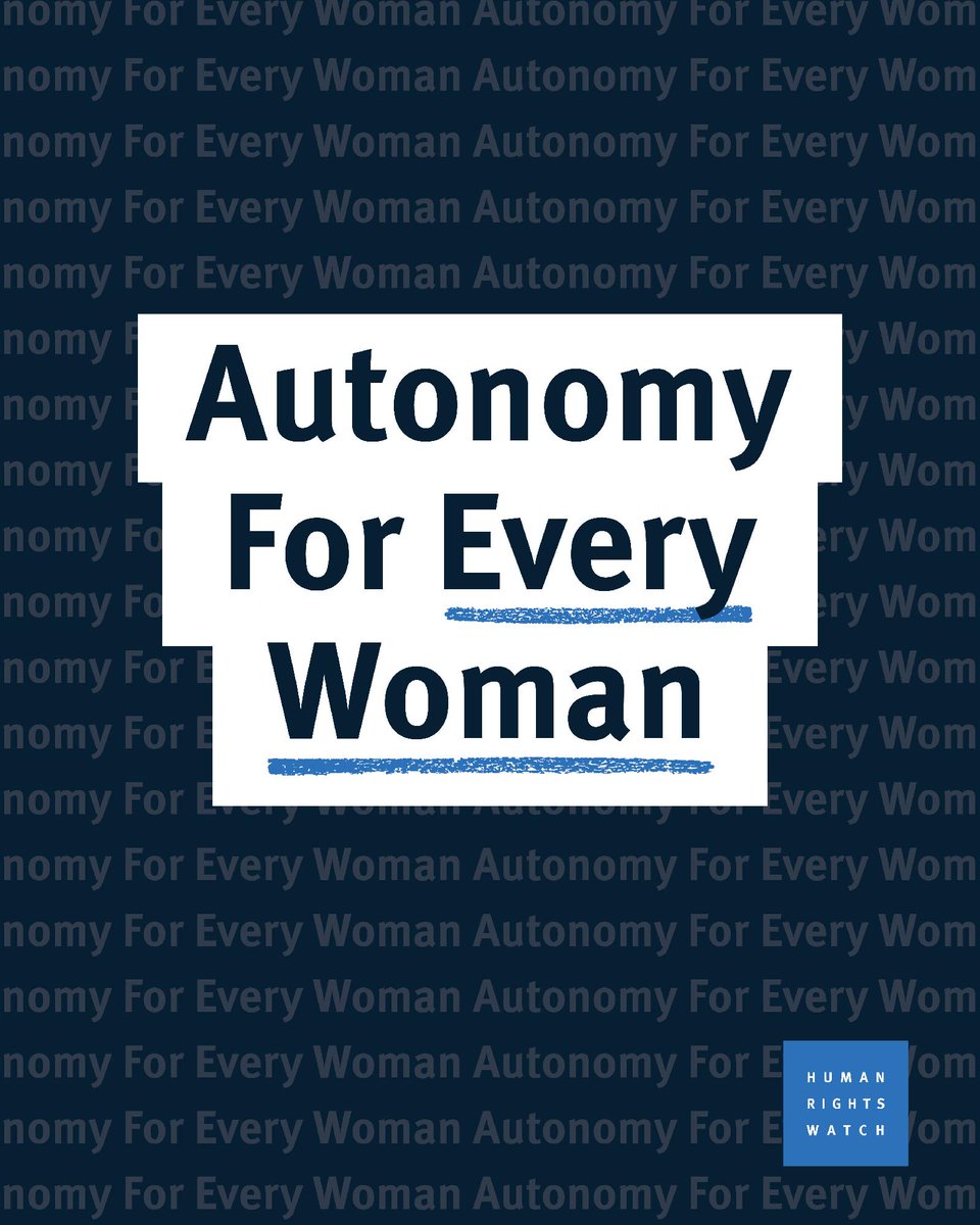 hrw's tweet photo. Autonomy is a precondition for equality. 

On this International Women’s Day, a reminder that all women should have the power to decide.

#IWD26 #InternationalWomensDay https://t.co/XFNSjpVRNK