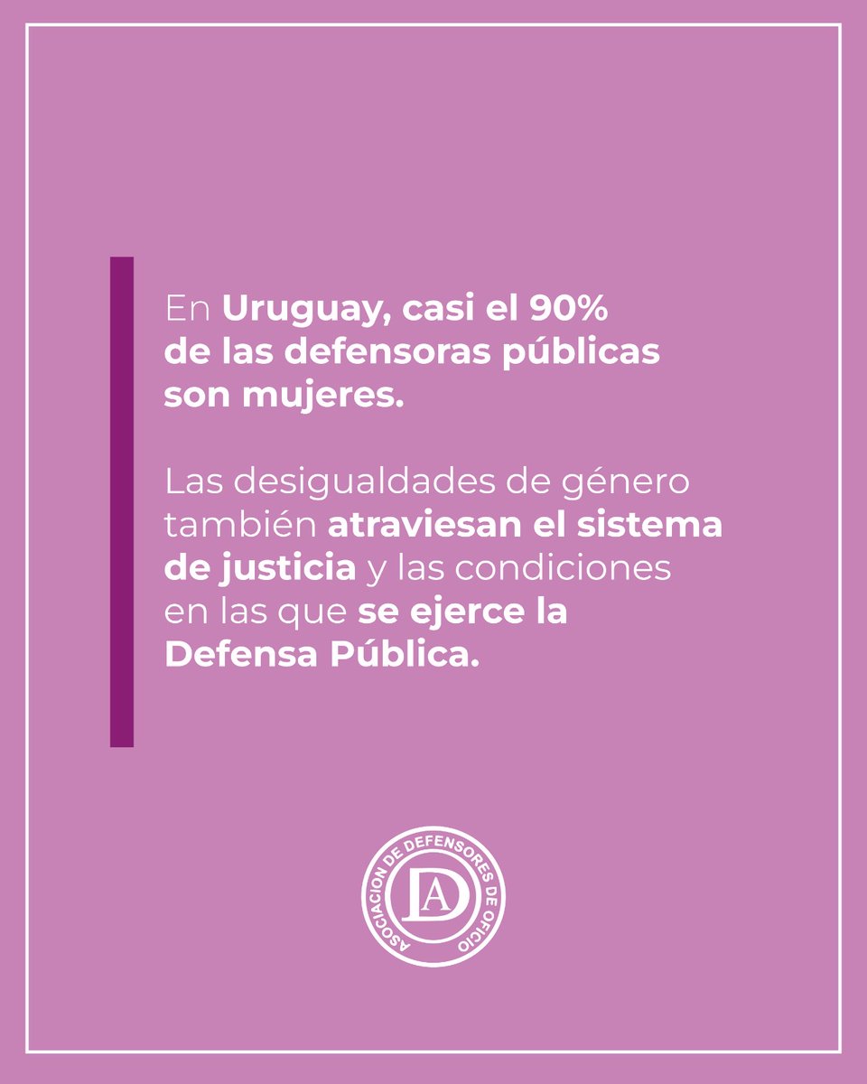 ADEPU_URU's tweet photo. Cuando todas las mujeres avanzan, la sociedad avanza.

Las defensoras, las trabajadoras del sistema y las usuarias merecemos un sistema de justicia que nos respete, que sea más justo, más igualitario y con perspectiva de género.

Sin mujeres, no hay justicia. https://t.co/dWsgZe6BLp