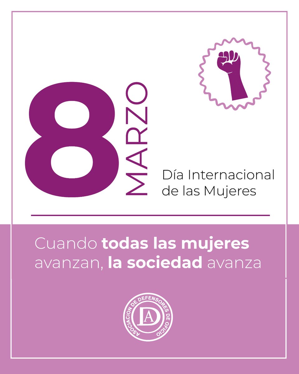 ADEPU_URU's tweet photo. Cuando todas las mujeres avanzan, la sociedad avanza.

Las defensoras, las trabajadoras del sistema y las usuarias merecemos un sistema de justicia que nos respete, que sea más justo, más igualitario y con perspectiva de género.

Sin mujeres, no hay justicia. https://t.co/dWsgZe6BLp