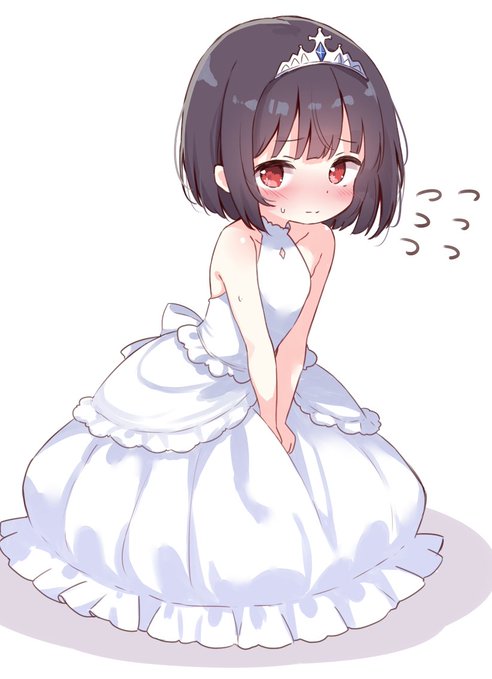 ロングドレスもいいよね お姫様っていいよね 無防備な肩いいよね