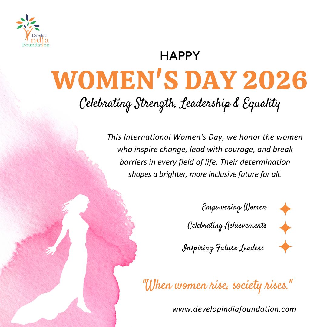 DevelopIndiaFo1's tweet photo. Celebrating the strength, leadership &amp; achievements of women everywhere. 🌸
When women rise, society rises.
Happy #InternationalWomensDay2026

#WomensDay #EmpowerWomen #GenderEquality #WomenLeadership https://t.co/ksXeLyGVg9