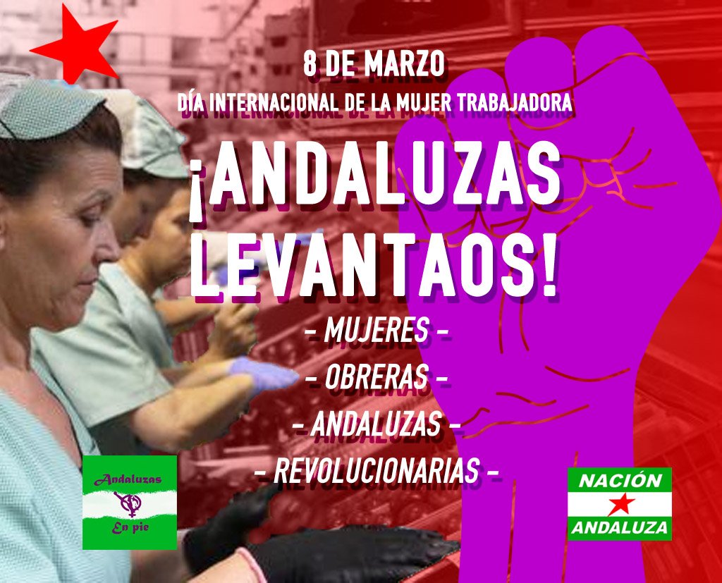 Ante el 8 de marzo, día internacional de la mujer trabajadora | ¡Andaluzas levantaos!

Lee el texto aquí ⬇️
nacionandaluza.org/2026/03/07/ant…

#8M